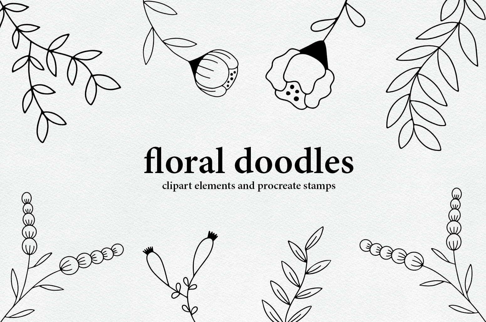 clipart, portfolio, preview, floral, doodles, graphic design, illustration